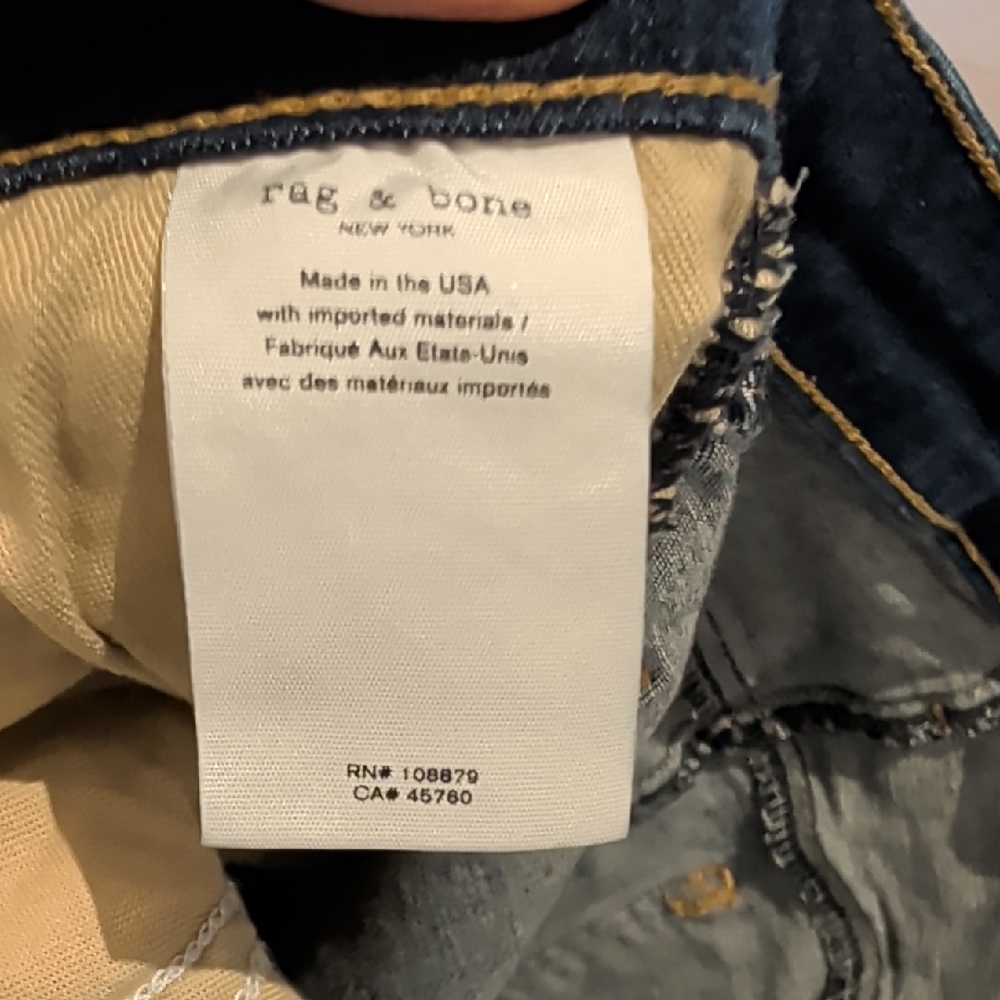 rag & bone Deep Blue Skinny Jeans - Picture 4 of 10